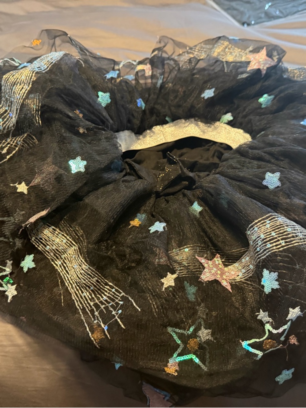 Lola + The Boys Black Starry Tulle Formal Dress